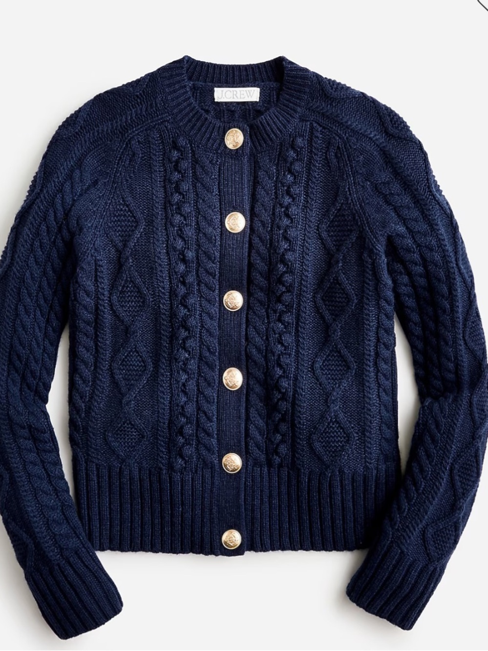 J Crew Cable-knit cardigan sweater Size XS
